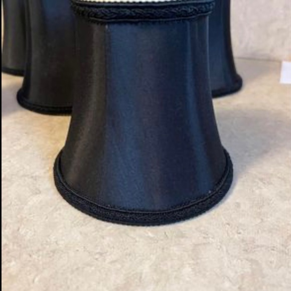 Black Clip On Candelabra Shades - Picture 3 of 5